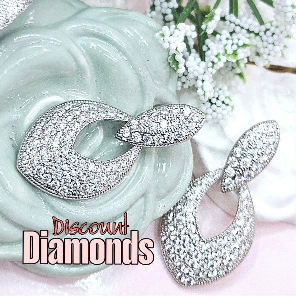 Dainty White Baguette Diamond Dangle Earrings 925 Silver